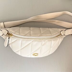 Coach Cream Quilted Crossbody Bag